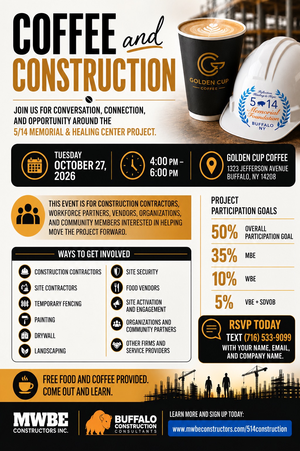 Coffee & Construction flyer