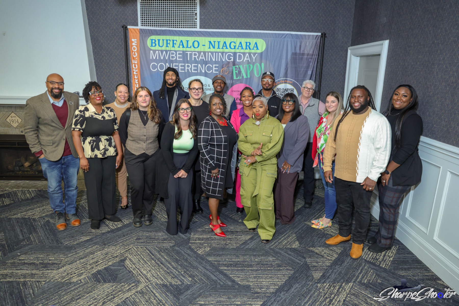 Bootcamp participants with Talia Johnson-Huff at the 2026 conference